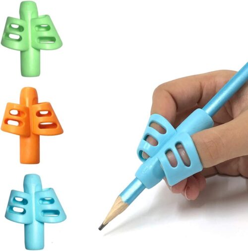 KOABBIT Pencil gripper kids/toddler handwriting aid tools for beginners,Pencil Holder for preschooler 2-4 Years learning to Write for Children’s Training Pen Holding Posture Correction Tools(3 PACK)