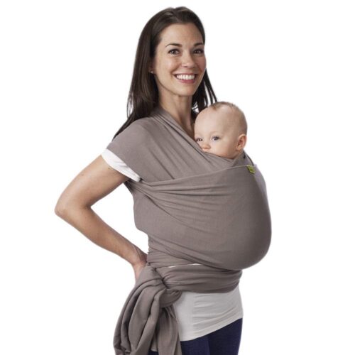 Boba Baby Wrap Carrier – Original Baby Carrier Wrap, Baby Sling for Newborns – Baby Wearing Essentials – Hands-Free Newborn Wrap Swaddle Holder, Newborn to Toddler Infant Baby Sling, 7-35 lbs (Grey)