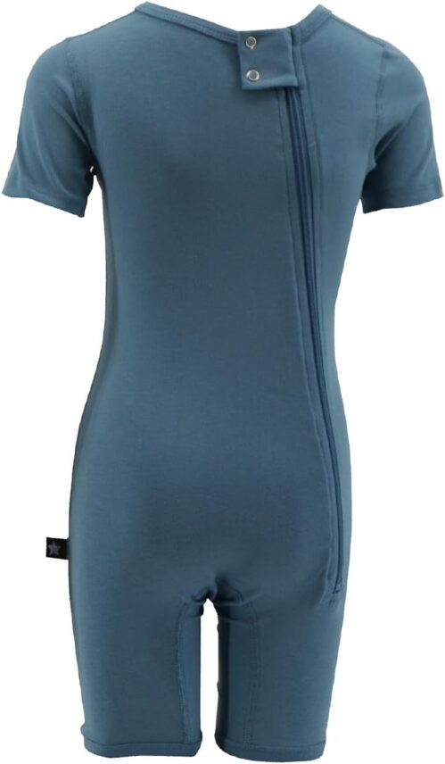 Berlin Body Zipper For Kids | Blue | Onesie Bodyshort With Zipper | Adaptive Clothing For Children With Special Needs