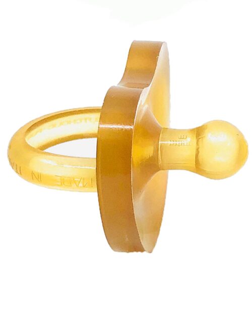 Simply Rubber Pacifiers – Preemie – Shorter Nipple (Less Gagging) – Small Newborn (0-6 mos) – Breastfed Babies – Rounded Nipple – 100% Natural Rubber – Easy to Clean – One-Piece Design