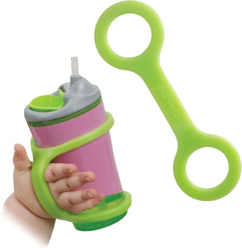 Easy Grip Baby Sippy Cup Holder, 360 Transition Trainer Cup Alternative, Infant, Child, Silicone Pediatric Adaptive Aid Band for Limited Hand Mobility, Cerebral Palsy – One Piece