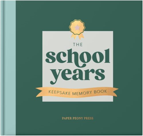 The School Memory Book: A Timeless School Years Memory Book for Preschool – 12th Grade Memories, Keepsakes and Cherished Moments (Storage Pocket Included)