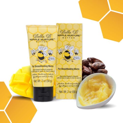 Bella B Nurturing Nipple Butter 2 oz – Organic Nipple Cream For Breastfeeding – Natural Nipplecreams For Breastfeeding – Breastfeeding Nipple Cream – Nipple Cream For Breastfeeding Organic