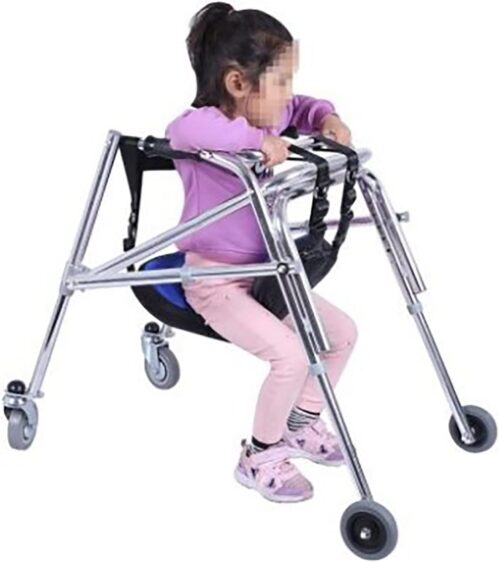 Walkers for Walker Children with Cerebral Palsy, Three Sizes to Choose from, Mobile Walker, Rollators 4 Wheel seat Disabled Assistive Equipment rollator Walker, Durable Mobility Aid, Blue