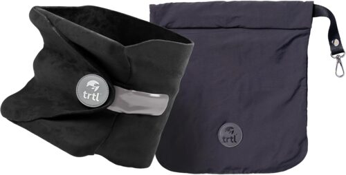 trtl Travel and Airplane Pillow – Real Sleeping Experience on Long Flights – Neck and Shoulder Support – Super-Soft, Lightweight, Easy-to-Carry, and Machine-Washable Flight Pillow