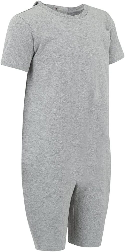 Kaycey Special Needs Adaptive Clothing For Children, Short Sleeve Short Leg Zip Back Jumpsuit