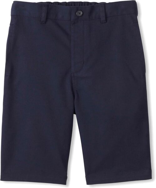 French Toast Boys’ Adaptive Flat Front Shorts with Hook and Loop Closure and Elastic Waist