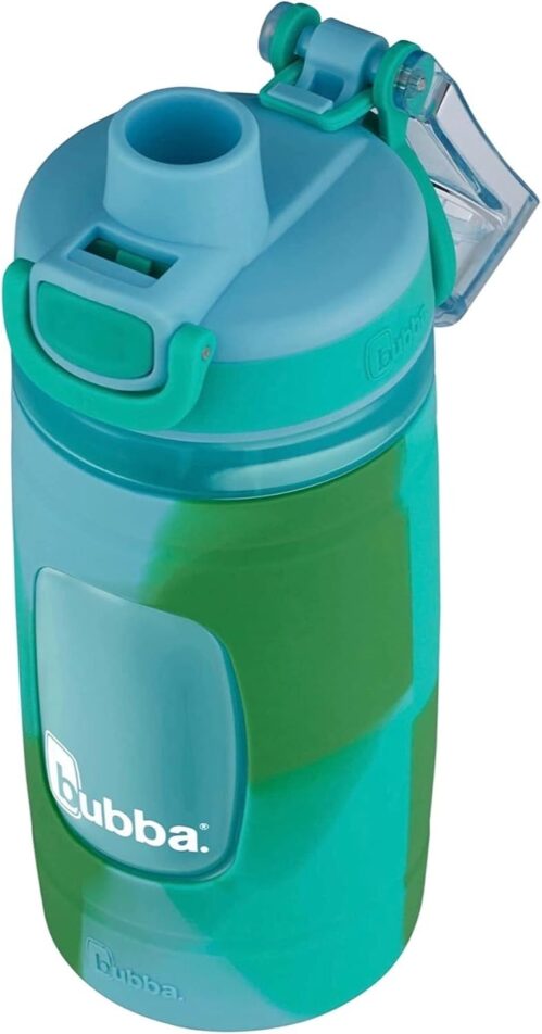 bubba Flo Kids Water Bottle, 16 Ounce, Crystle Ice with Rock Candy & Kiwi Color Wash