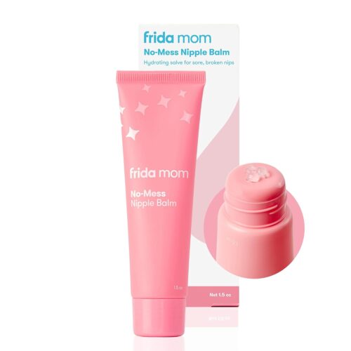 Frida Mom Nipple Cream, No-Mess Nipple Balm Moisturizer for Hydration, Easter Basket Stuffer, Gentle for Baby & Mom, 1.5fl oz