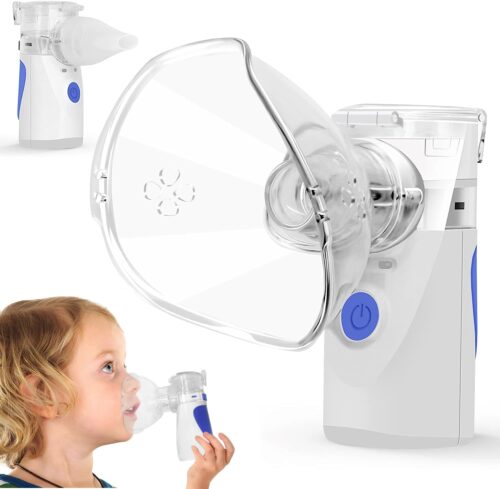 Portable Nebulizer Machine for Adults and Kids, Handhold Mist Mesh Nebulizers Inhaler for Asthma Inhalation Therapy Easy to Clean for Travel and Home Use