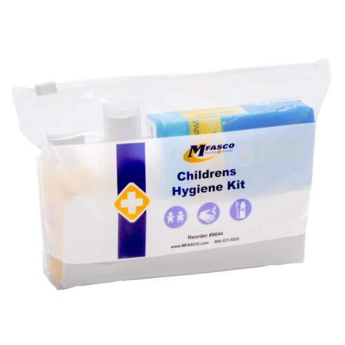 MFASCO Children’s Hygiene Kit – Perfect for Homeless Shelters, Disaster Relief – Packed in Reseable Bag – Essential Supplies for Small Kids