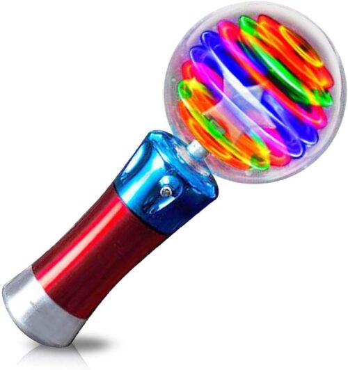 ArtCreativity Light Up Magic Ball Toy Wand for Kids – Flashing LED Wand for Boys and Girls – Spinning Lights and Colors – Fun Gift, Entertainment for Parties and Autism Sensory Rooms, Classroom Prizes