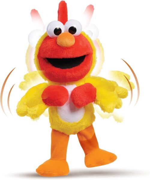 Just Play Sesame Street Chicken Dance Elmo Feature 13 Inch Plush, Interactive Singing and Dancing Plush, Stuffed Animal. Kids Toys for Ages 2 Up