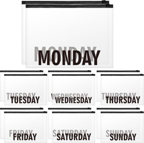 Yeaqee 14 Pcs Kids Packing Cubes for Travel Days of Week Daily Outfit Suitcase Organizers Pouches Hospital Bag for Boys Girls Family Vacations Summer Camp Suitcase