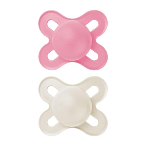 MAM Original Start Matte Newborn Baby Pacifier, Best Pacifier for Breastfed Babies, Sterilizer Case, Girl, 0-3 Months (Pack of 2)