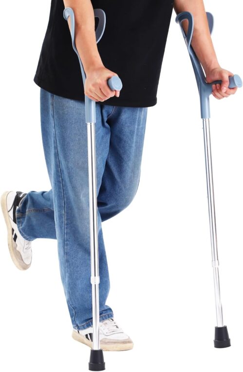 2 Pcs Forearm Crutches for Adults Foldable Knee Patients Mobility aids for Children，Adults and Seniors muletas para adultos