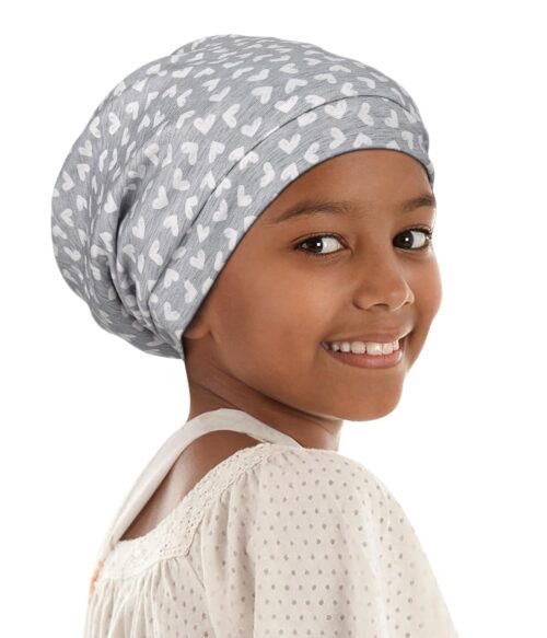 Chemo Headwear for Teen Girls Silky Satin Skull Cap Light Grey