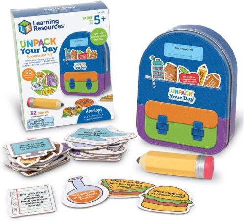 Learning Resources Unpack Your Day Conversation Kit, 32 Pieces, Ages 5+, Social Emotional Learning Toys, Social Emotional Learning Games