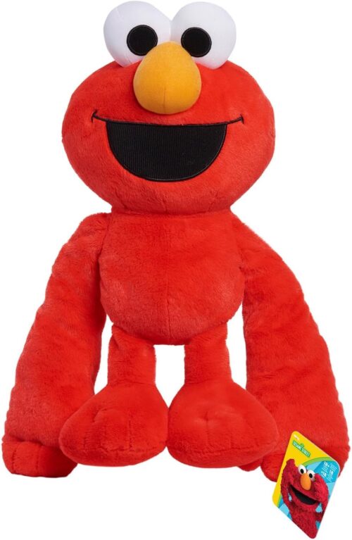 Sesame Street Monster Hugs Elmo 2-pound Weighted Sensory 19-inch Snuggly Plush, Kids Toys for Ages 18 Month, Amazon Exclusive by Just Play