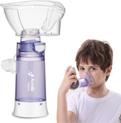 Inhaler Spacer for Children, Spacer for Inhaler with Soft Silicone Child Mask, Enhanced Medication Delivery, Anti-Static Chamber, Safe and Easy to Use