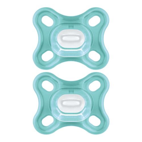 MAM Comfort Baby Pacifier, 100% Lightweight Silicone, Sterilizer Case, Unisex, 0-3 Months (Pack of 2)