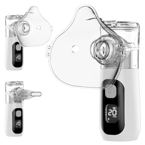 Nebulizer Machine for Adults & Kids – Portable Nebulizer for Breathing with Mask,Spacer, Desktop Asthma Compressor &Jet &Ventilator Nebulizer