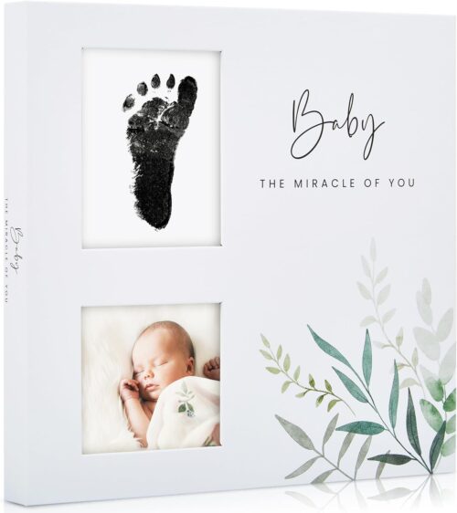 Keepsake Baby Memory Book for Boys and Girls – Timeless First 5 Year Baby Book With Photoslots – Cute Journal Scrapbook or Photo Album – Record a Milestone for Every Event from Birth to Age 5