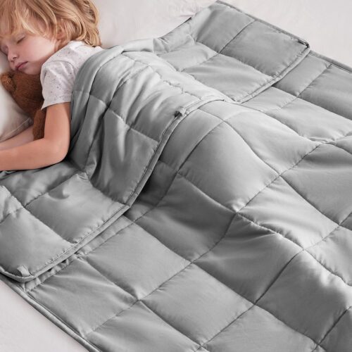 anfie Weighted Blanket Kids (36″x48″ 5lbs),Ultra Soft and Cozy Cooling Weighted Blanket,Heavy Blanket with Machine Washable Soft Blanket