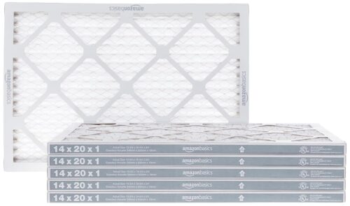 Amazon Basics 14x20x1 Air Filter 6 Pack, Merv 8 AC Furnace Filters