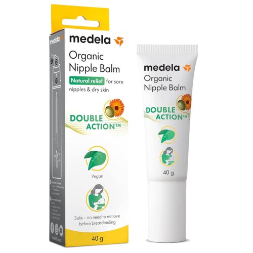 Medela Organic Nipple Cream | Safe for Breastfeeding Baby | 4 Natural Ingredients and Formulated Without Fragrance | Soothing Protection for Nursing Moms | 1.34 fl. Oz