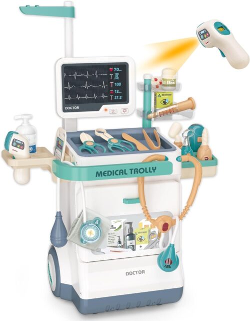 Deluxe Doctor Kit for Kids – 26 Piece Pretend Medical Station Toy Set with Play Stethoscope and Medical Instruments – Perfect Role Play Gift for Toddlers and Young Children