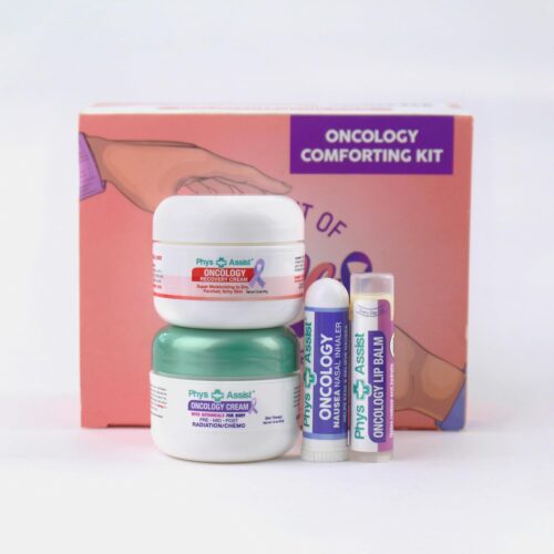 PhysAssist – Comfort kit for Chemo & Radio Patient The Gift of Love, Faith & Support. 2-1.5 oz face and body cream plus lip balm & inhaler