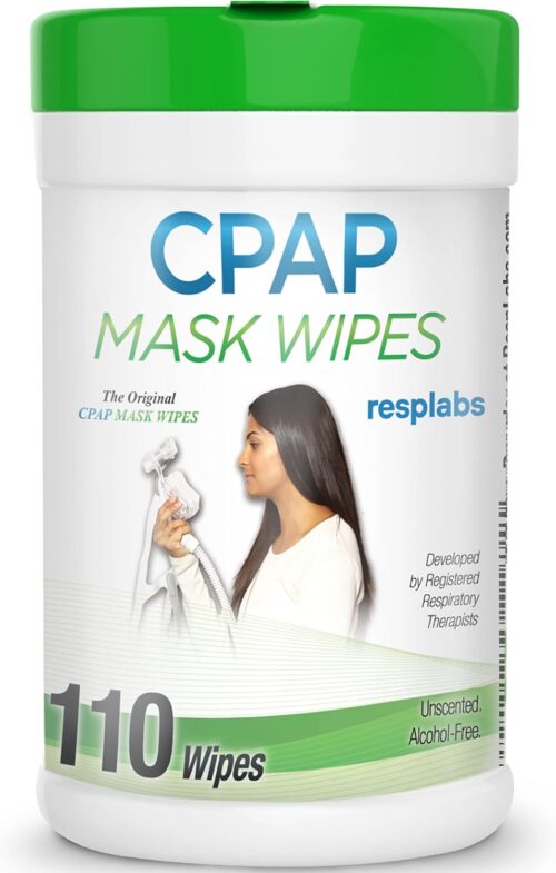 resplabs CPAP Mask Wipes – Unscented, CPAP Mask Cleaner for Daily Use – Compatible with All CPAP Masks, Nasal Masks, and Nasal Pillow Masks