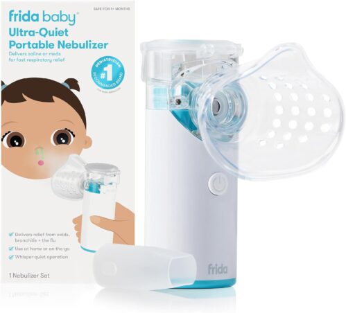 Frida Baby Nebulizer for Babies, Portable Nebulizer for Kids, Babies & Infants, Ultra-Quiet Handheld Nebulizer with Mask + Diffuser, Congestion + Flu Relief