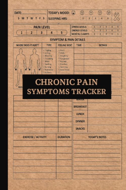 Daily Chronic Pain Symptoms Tracker: A Journal To Keep Record Of Date, Energy, Activity, Sleep, Pain Level/Area, Meals, Time, Symptoms, Triggers, Pain … Day Time – Medical Gifts For Men, Women, Kids