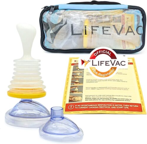 LifeVac Blue Travel Kit – Portable Suction Rescue Device, First Aid Kit for Kids and Adults, Portable Airway Suction Device for Children and Adults