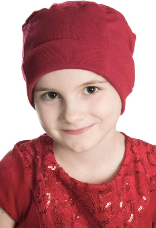 Child Cozy Cap Hat | 100 Percent Cotton Beanies for Kids | Girls Boys Cancer Chemo Hats