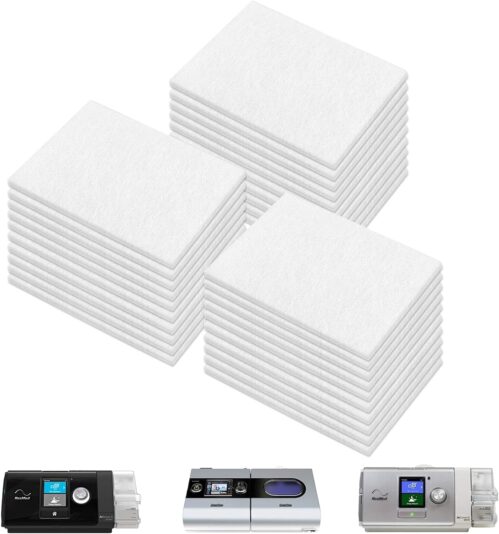 30 Packs CPAP Filters – Premium Disposable CPAP Filters Supplies for CPAP Machines – Compatible with ResMed Air 10, Airsense 10, Aircurve 10, S9 Series, Airstart and More