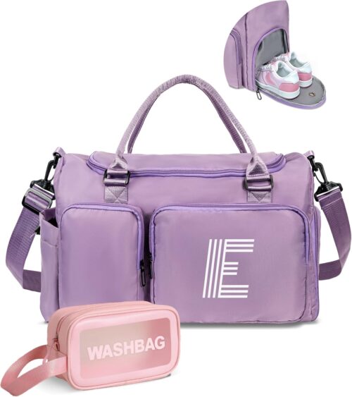 Kids Gift, Teens Gifts for Girls Boys, Initial Travel Duffel Bag, Graduation Gift Ideas 2025 Gym Bag, Personalized Weekender Bag, Gifts for Girl Friends Female Mom, Mothers Day Gifts