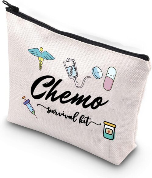 WCGXKO Chemo Care Package for Women Chemo Survival Kit Chemotherapy Treatment Zipper Pouch Bag (survival kit Chemo)