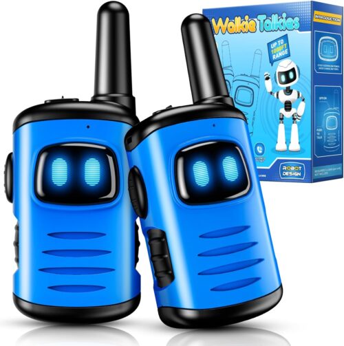 Kids Walkie Talkies Toys for Boys: comedyfun Mini Robots Walkies Talkies 2 Pack Easter Birthday Gifts for 3 4 5 6 7 8 Year Old Boys Toys for 4 5 6 7 8 Year Old Camping Outdoor Game