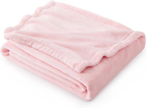 Bedsure Fleece Throw Blanket Pink – 300GSM Valentines Blankets for Couch, Sofa, Bed, Soft Lightweight Plush Cozy Throws for Toddlers, Girls