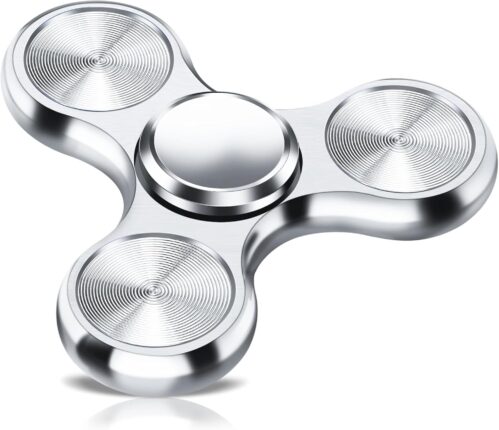 Fidget Spinner Toys for Adults Kids, Ultra Durable Metal Silent Sensory Fidget Toys with Stainless Steel Bearings, 2-5 Min High-Speed Spin, ADHD Autism Anxiety Stress Relief, Birthday Easter Gifts