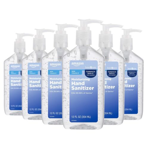 Amazon Basic Care – Original Hand Sanitizer 62%, 12 fl oz (Pack of 6)