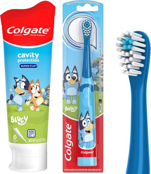 Colgate Kids Bluey Battery Powered Toothbrush and Toothpaste Bundle