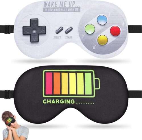 2 Pcs Sleep Eye Mask, Guys Blackout Sleeping Mask for Kids Adult Children’s Travel Eye Mask Eye Cover Blindfold for Game