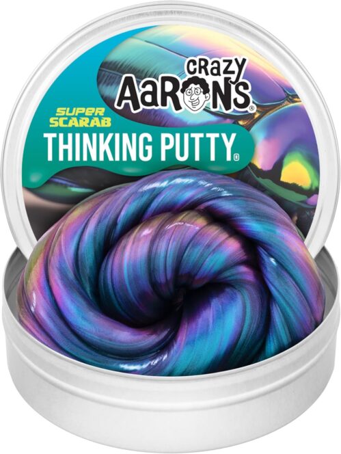 Crazy Aaron’s Thinking Putty® – Super Scarab – Multi-Color Sensory Putty for Kids and Adults in a 4″ Tin – Creative and Endless Fun, Stress Relief Therapy Toys, Never Dries Out – Made in USA
