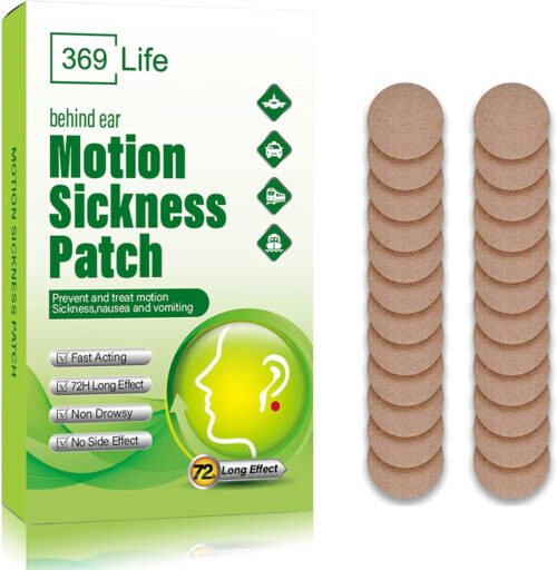 Motion Sickness Patches for Car and Boat Rides, Ships, Cruise and Airplane & Other Forms of Transport – Travel Essentials, for Adults and Kids (24 Count)