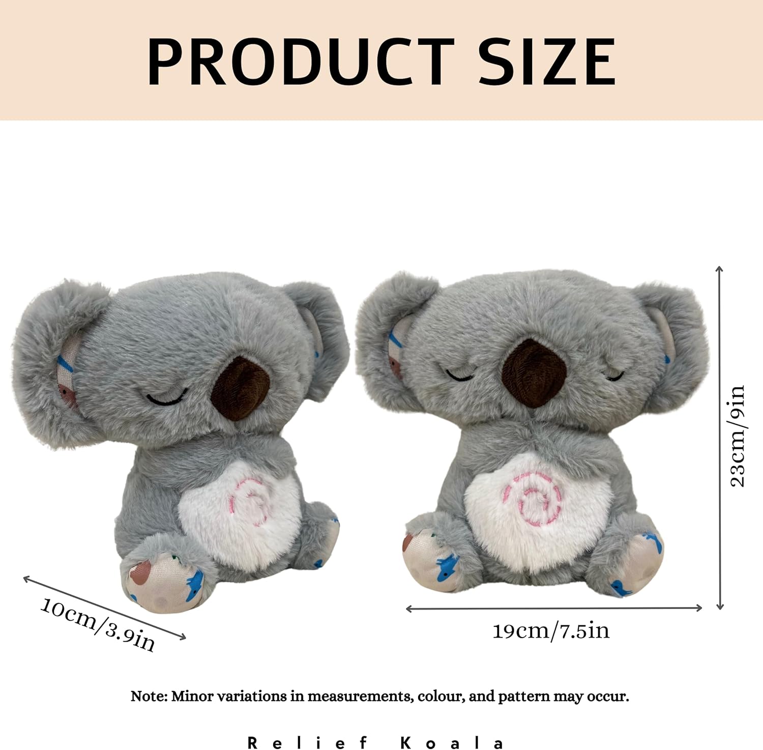 Anxiety Relief Koala, Breathing Teddy Bear with Calming Music, Lights, Sleeping Otter Plush, Soothing Koala for Adults & Kids, Stress Relief Stuffed Animal (3-Level Adjustable Volume) - Image 2