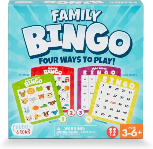 Chuckle & Roar – Family Bingo – Game Night Staple – Counting and Matching Skills for Kids – Classic Game Perfect for preschoolers